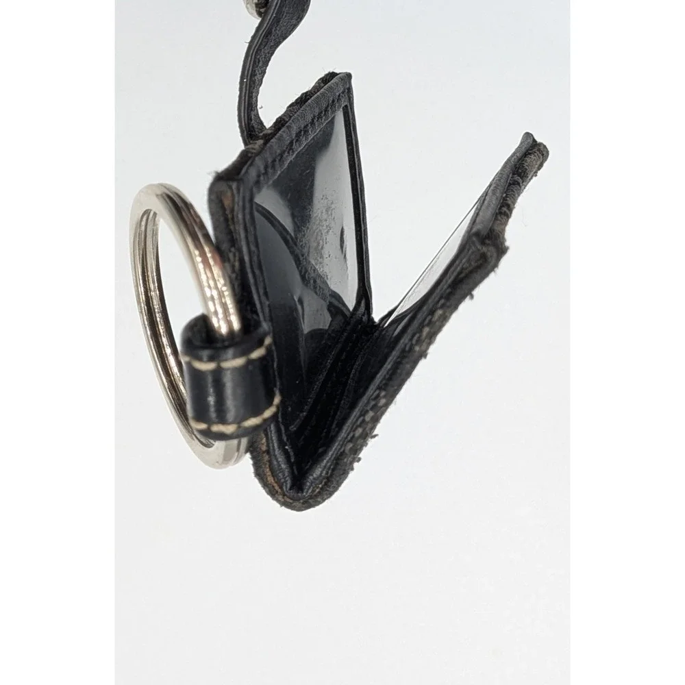 Coach Picture Frame Charm Keychain Black Grey Signature Canvas Vintage Mini Y2K